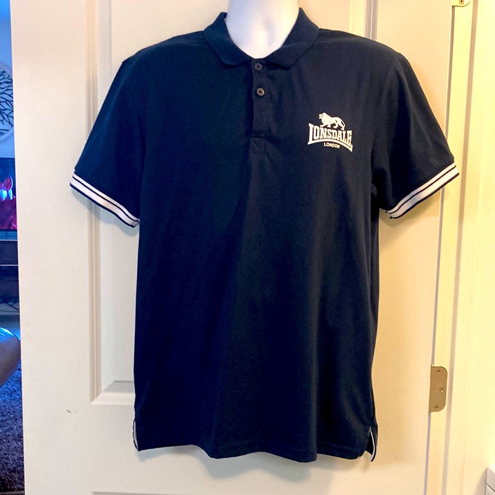 Navy Lonsdale polo size L